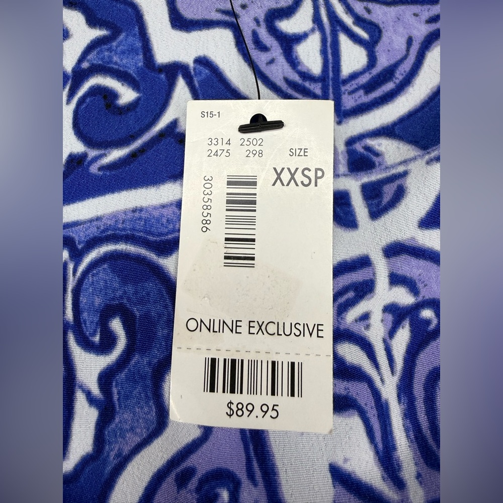 NWT The‎ Limited Blue and White Tile-Print Mini Dress - Picture 11 of 11